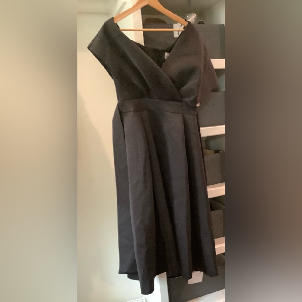 ASOS Black One Shoulder A-Line Dress